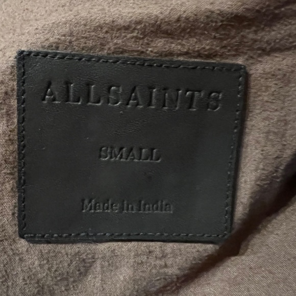 Men’s AllSaints Grantham Suede Jacket - light_taupe - Picture 2 of 10